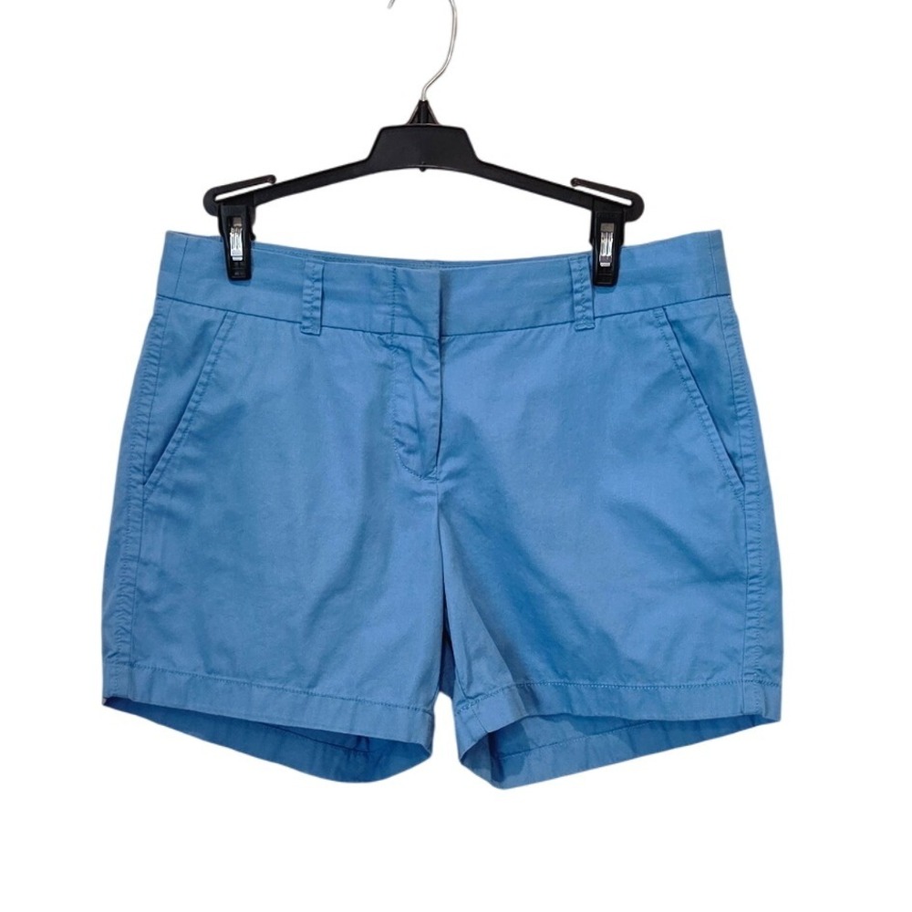 J.Crew Womens Size 4 Chino Broken-In Shorts Blue Casual Everyday‎ Classic
